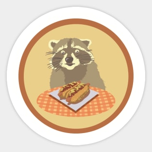 Racoon and Hot Dog Sticker